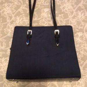 Navy handbag